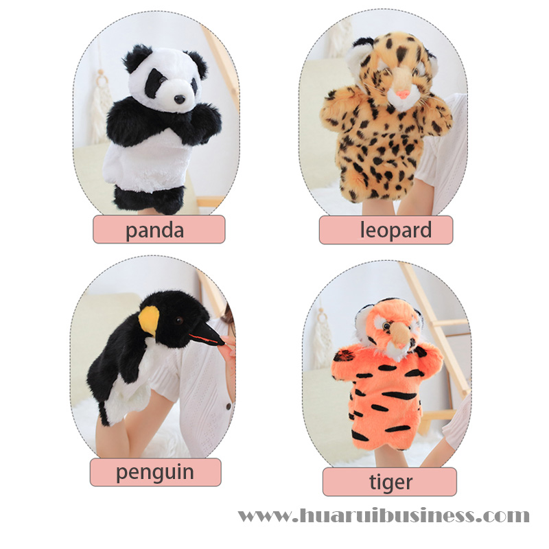 Handpuppe Kuh Tiger Leopard Panda Löwe Eisbär Küche Pinguin Geschenk Puppe Spielzeug Werbemittel