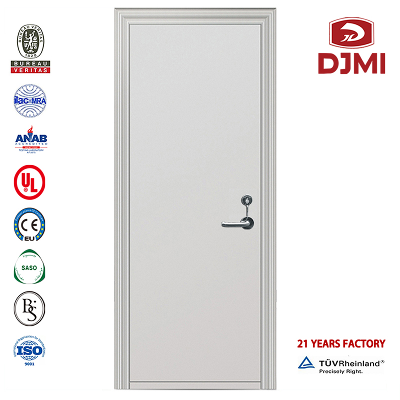 Günstige Türen Hochwertiger Eingang, bewertet mit Glas Hotel Fire Steel Door Kundenspezifisch bewertet Proof Resistance Main Resistant 1,5 Stunden Steel Fire Door Neue Einstellungen Double Leaf mit Panic Bar Außenstahl Fire Rated Door
