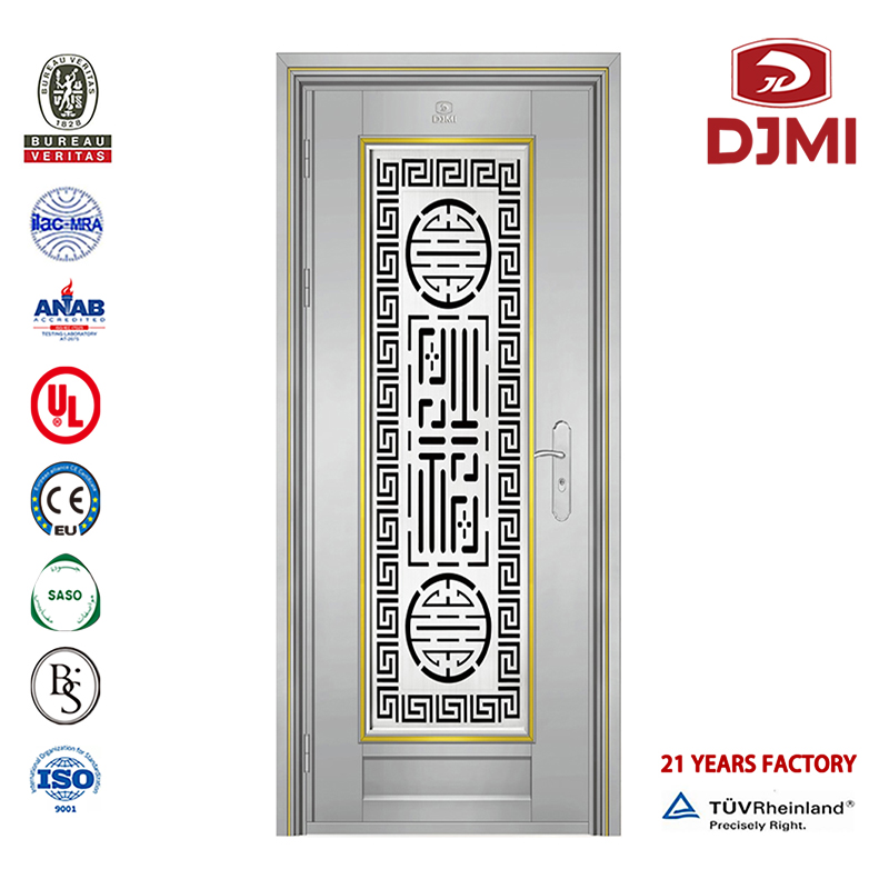 Günstige indischen Designs Doppeleingang Tür Sicherheitstüren Homes Edelstahl Maßgeschneidert 304 mit Fenster Double Grill für Haus Edelstahl Handle Tür neue Einstellungen Bed Frame Double Grill