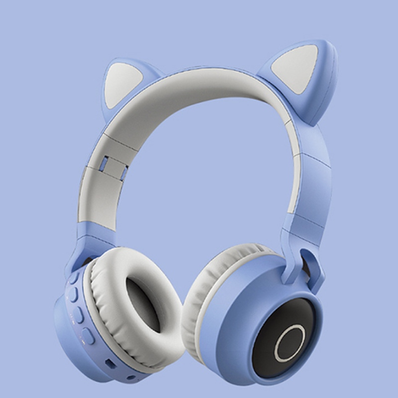 Geschenk Faltbare Bluetooth-Kinder geführt Katze Ohr Kopfhörer