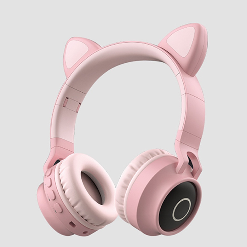 Geschenk Faltbare Bluetooth-Kinder geführt Katze Ohr Kopfhörer