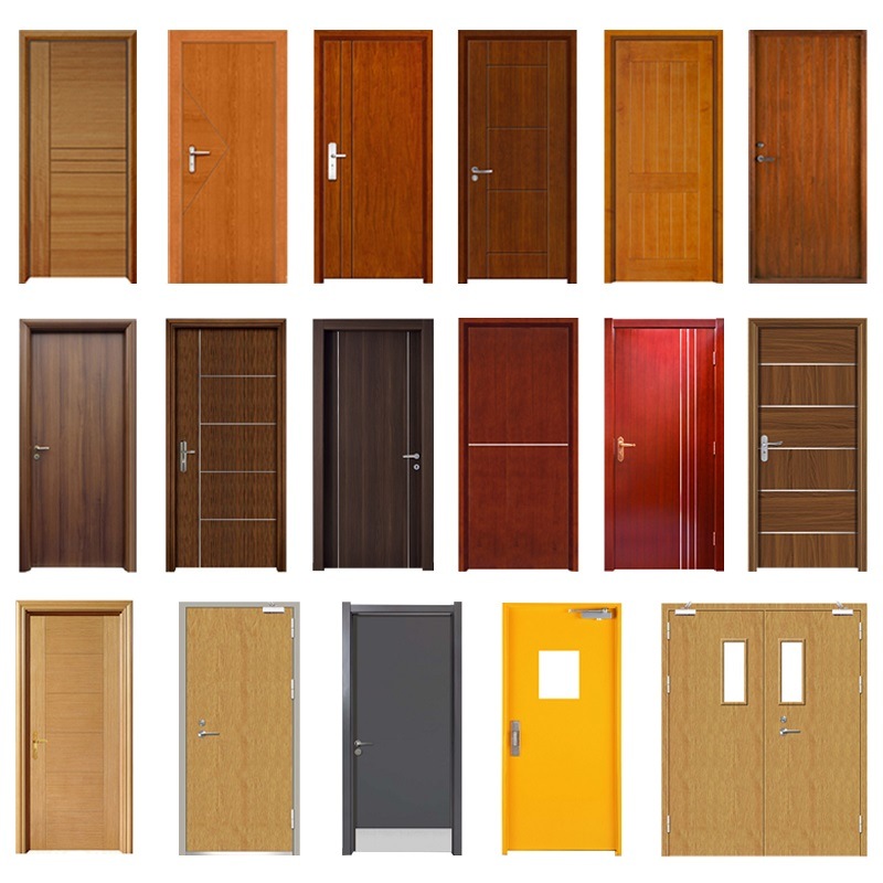 Chinese Factory 90 Mins Wood Fire Rate Wood Interior Door High Quality Steel Frame Swing Wood Ul Listed Fire Door Cheap Wood With Metal Frame Swing Solid Wooden Fire Rate rate Door