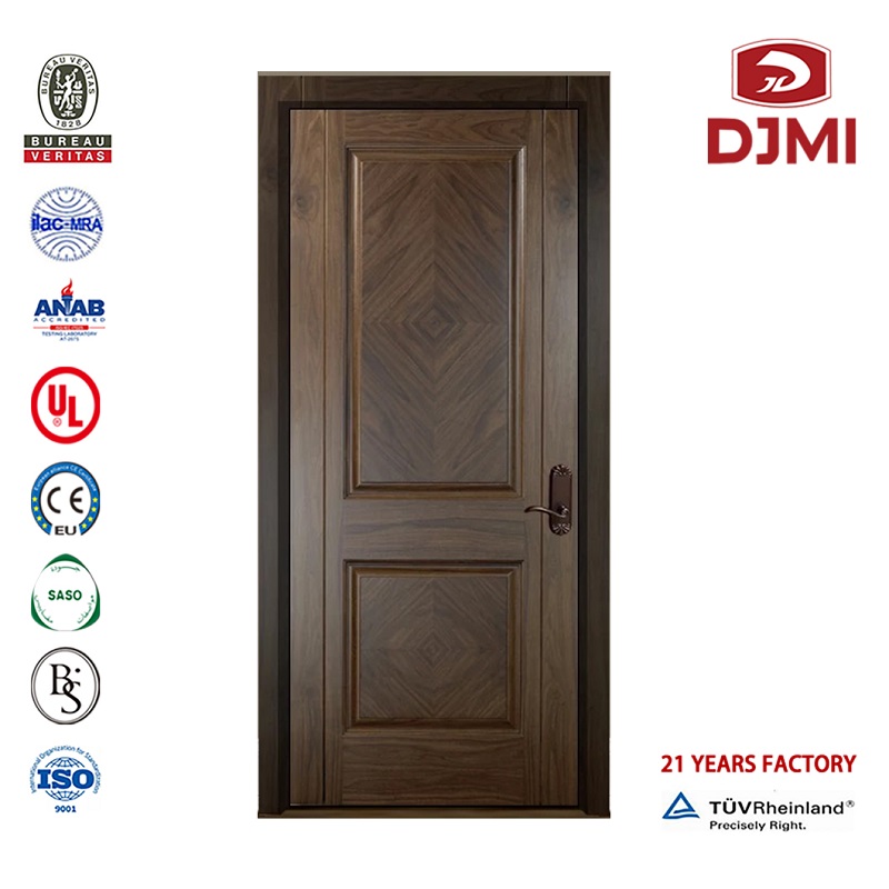 Günstige Innenausstattung Holz-Tor Massivholz Flush Tür mit Glass Customized Designs Exterior Türen Innenraum Glas Holz Double Door New Settings Holz Eingangsverkleidung Glas Einfügen Massivholztür