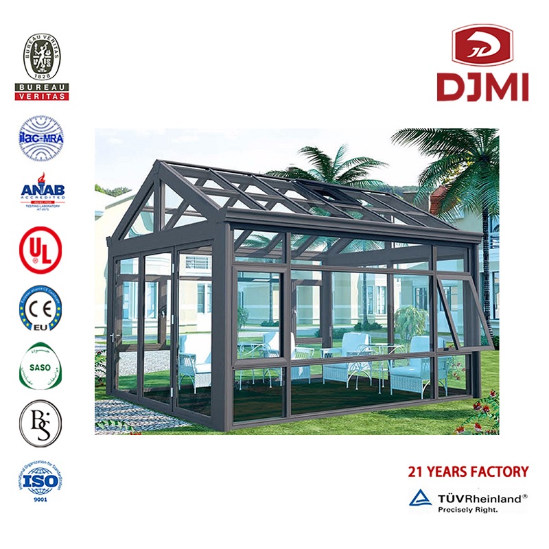 Brand New Aluminium Design Isoliertes Glas Sunroom Aluminium Sunrooms Hot Selling Aluminium Design Sunroom Winter Graden Customized Agricultural Tempered Glass House for Sunroom Garden Sun Room