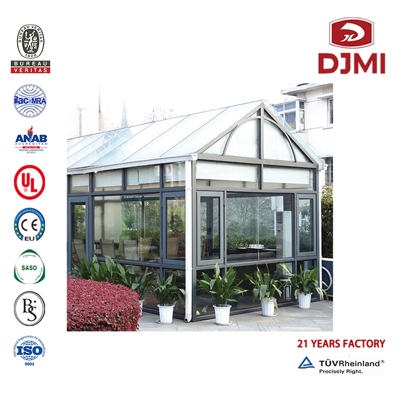 Design Aluminium Konservatorium Glas Sunroom Multifunktionales Aluminium Wintergarten Balkon Tea House Glass Sun Room Professional Veranda Sunroom House Shanghai Factory Best Seller New Design Aluminium Glass Sun Room