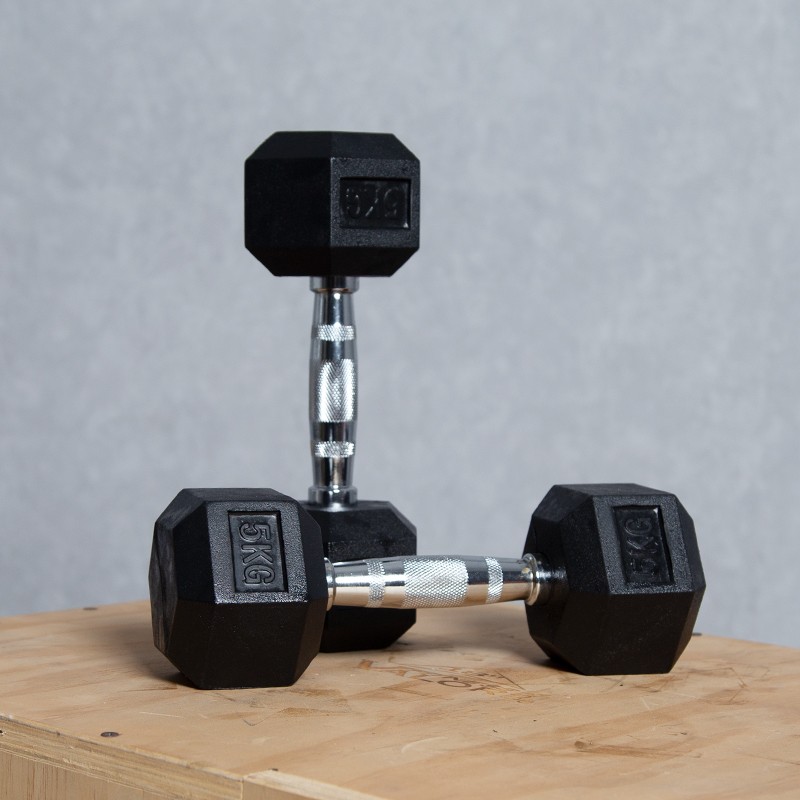 Gym Hex Hanteln Gummi ummantelte feste Gewichte Sets Sechseckige Hexa Hantel Set