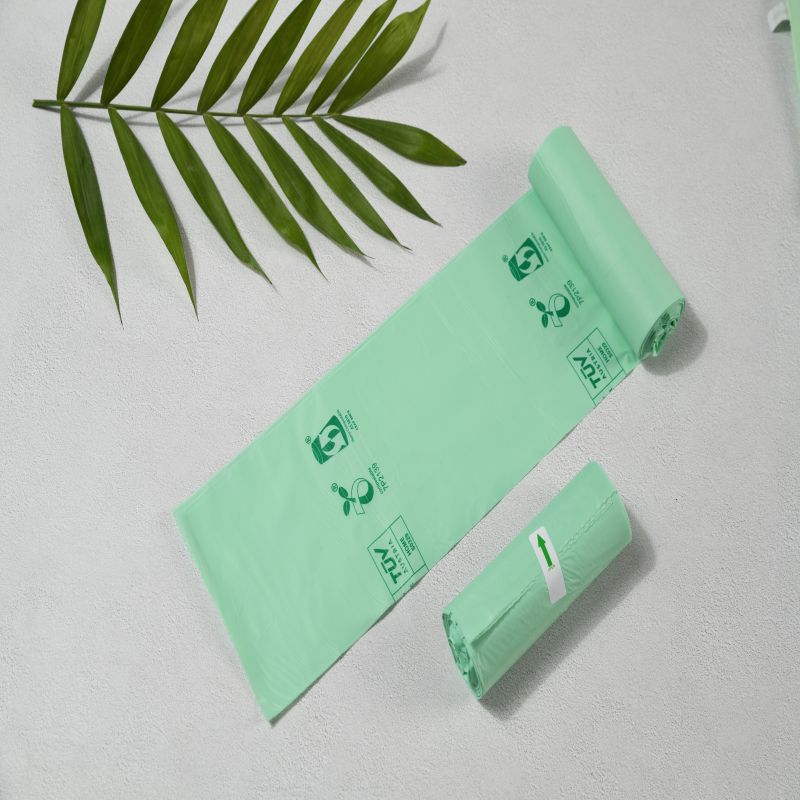 auf Maisstärke basierende biologisch abbaubare 100% Kompostierbare Müllsäcke auf Rollen