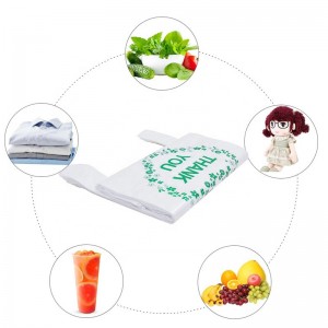 Kompostierbare, biologisch abbaubare T-Shirt-Taschen