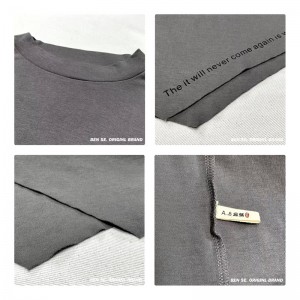 Loose-Fitting Design Minimalist Round Collar Stil Stummärmel Stil Casual Solid Farbe Baumwolle und Leinen überdimensioniert 12631 T-Shirts