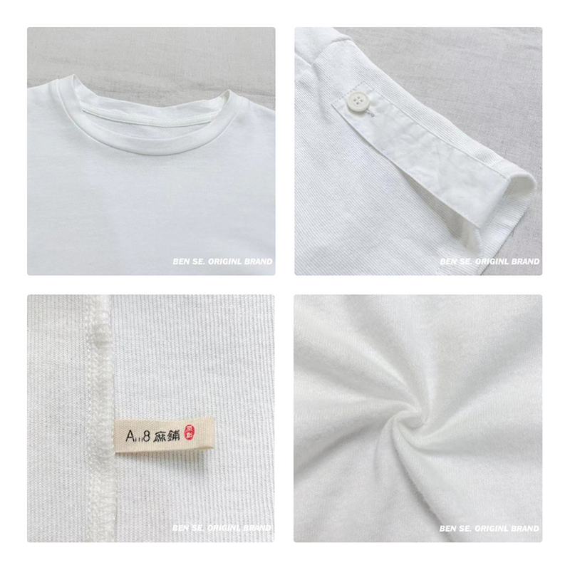 Loose-Fitting Design Minimalist Round Collar Stil Stummärmel Stil Casual Solid Farbe Baumwolle und Leinen überdimensioniert 12656 T-Shirts