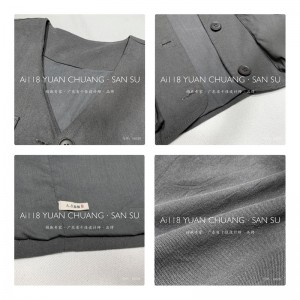 Loose-Fitting Design Minimalist Stylish Casual Weste Solid color Baumwolle und Leinen überdimensioniert 18539 Westen