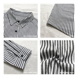 Loose-Fitting Design Minimalist Stylish Casual Solid color Stripped Überprüfte überdimensionierte kundenspezifische 17825 Vertical gestreiftes Shirt
