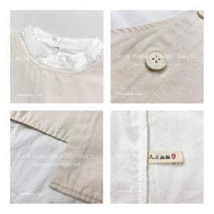 Loose-fitting design Minimalist Stylish Casual Solid color Stripped Checked oversizized custom 19505 Round collar Shirt + Waistcoat