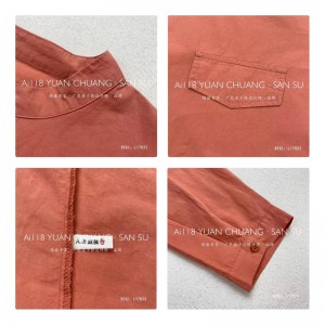 Loose-Fitting Design Minimalist Stylish Casual Solid color Stripped Überprüfte überdimensionierte Custom 17833 Round collar Shirt