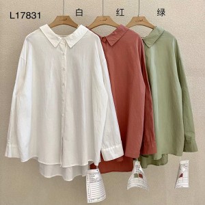 Loose-Fitting Design Minimalist Stylish Casual Solid color Stripped Überprüfte Oversized custom 17831 Loose Shirt