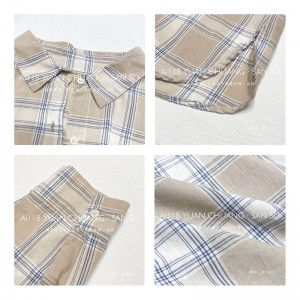 Loose-Fitting Design Minimalist Stylish Casual Solid color Stripped Überprüfte Oversized custom 17827 Loose Checked Shirt