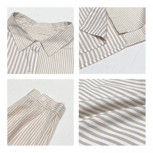 Loose-Fitting Design Minimalist Stylish Casual Solid color Stripped Überprüfte überdimensionierte kundenspezifische 17835 Vertical Stripped Shirt