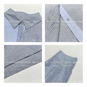 Loose-Fitting Design Minimalist Stylish Casual Solid color Stripped Überprüfte überdimensionierte kundenspezifische 17726 Vertical Stripped Shirt