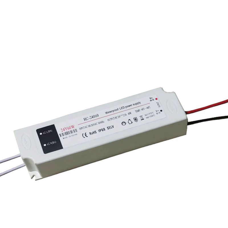 12V 60W Waterproof regulated volt lead power switching power constant current lead driver