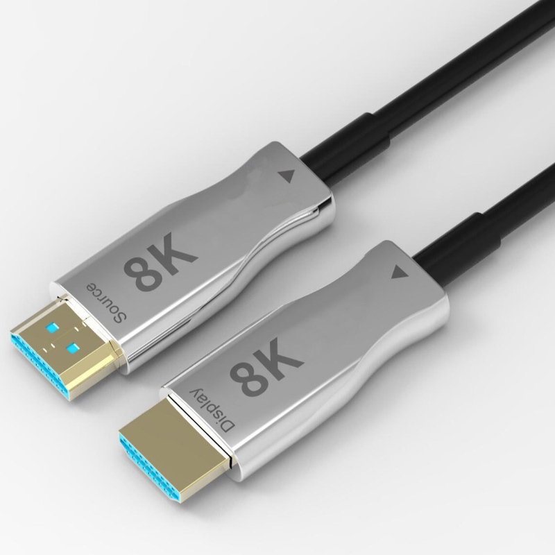 Heiße Verkäufe 10M \/ 33ft HDMI 8K AOC Extender mit 8K @ 60Hz \/ 4K @ 120Hz 48Gbps von Mann zu Mann für Videoprojektion