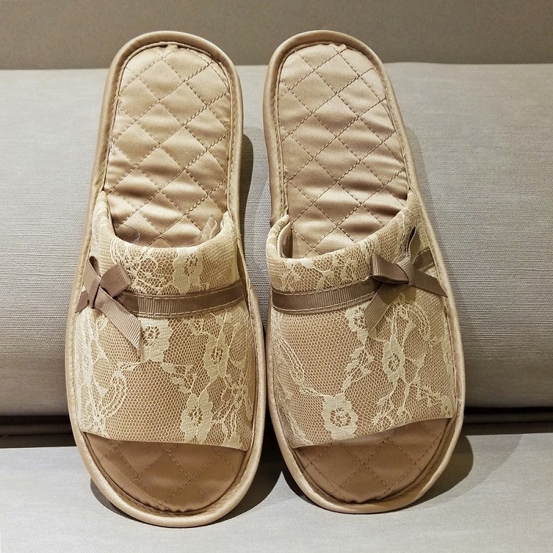Quiltete Satin Lace Slides