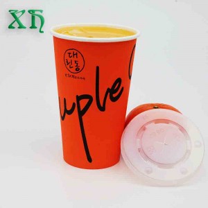 22 Unzen Einweg-Getränkebecher mit Deckel