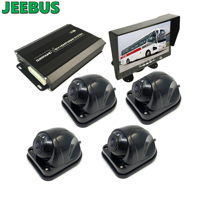 3D 1080P 360 Bus Paking Kamera Auto Umkehrhilfe LKW 360 Grad Kamera Vogelansicht Sicherheitssystem