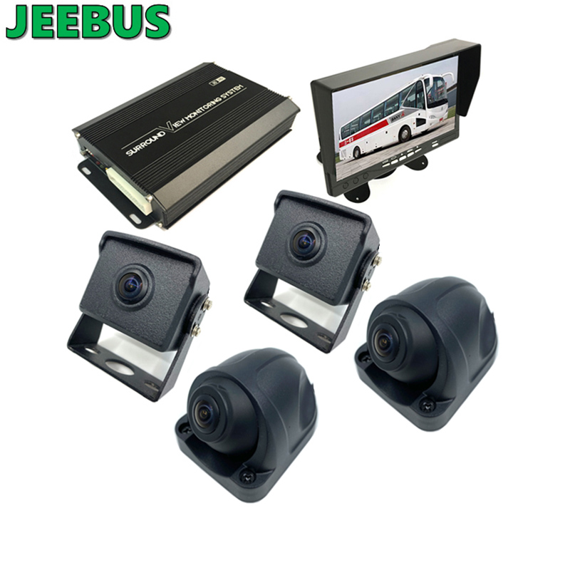Abendessen HD 3D Auto 360 Grad Surround Bird View Monitoring System 4 * 180 Grad Kamera für LKW-Fahrsicherheitshilfe