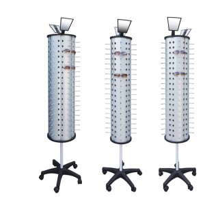 TMJ PP-572 Metallgrundrotierende Sonnenbrillen Display Standbodenanzeige Showcase