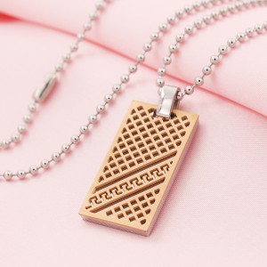 Großhandel Edelstahl zweifarbige Hundemarke Anhänger Halskette