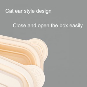 Biologisch abbaubare Maisstärke Fast Food Verpackungsbox Rechteck Mitnehmen Lebensmittelbehälter Lunchbox abbaubar