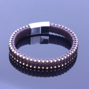 Armband mit mehreren Lagen geflochtener Lederarmband mit magnetischer Klammer