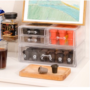 TMJ PP-586 ODM Table top clear acryl nespresso coffee capsul capsul holder display stand