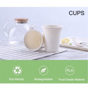 Umweltfreundliche kompostierbare Kaffeetassen PLA Maisstärke Büro verwendet biologisch abbaubare Einweggetränketasse