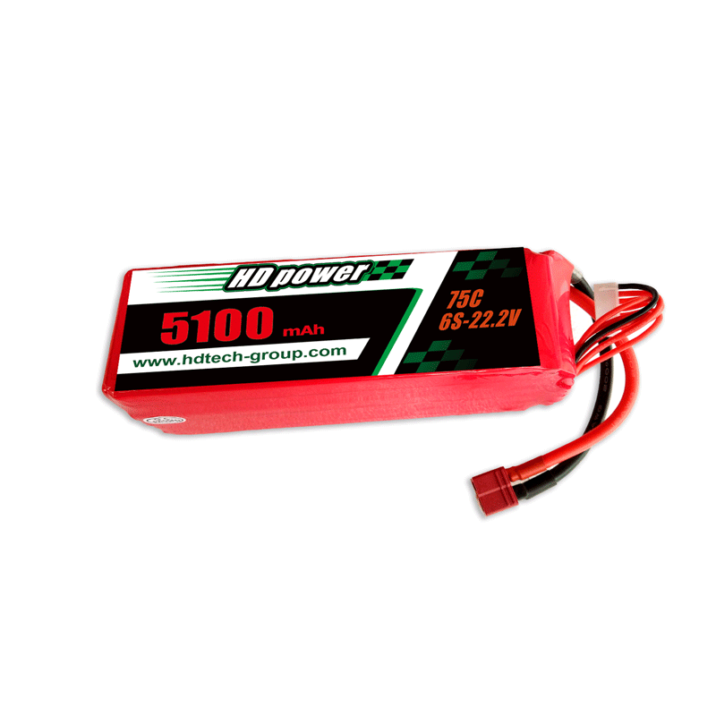 HD POWER 5100mAh 75C 6S 22,2V Lipobatterie