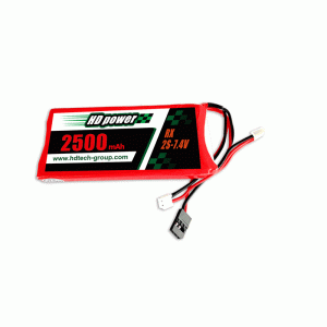 HD POWER 2500mAh 3C 2S 7,4V LiPO Akku für Empfänger & Sender