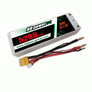 HD POWER 5200mAh 100C 2S 7,4V LiPO-Akku