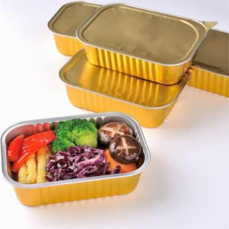 Einweg-Lebensmittel Verwendung Aluminiumfolie zum Mitnehmen Lebensmittelbehälter Biologisch abbaubare Aluminiumfolie Lebensmittel-Brotdose