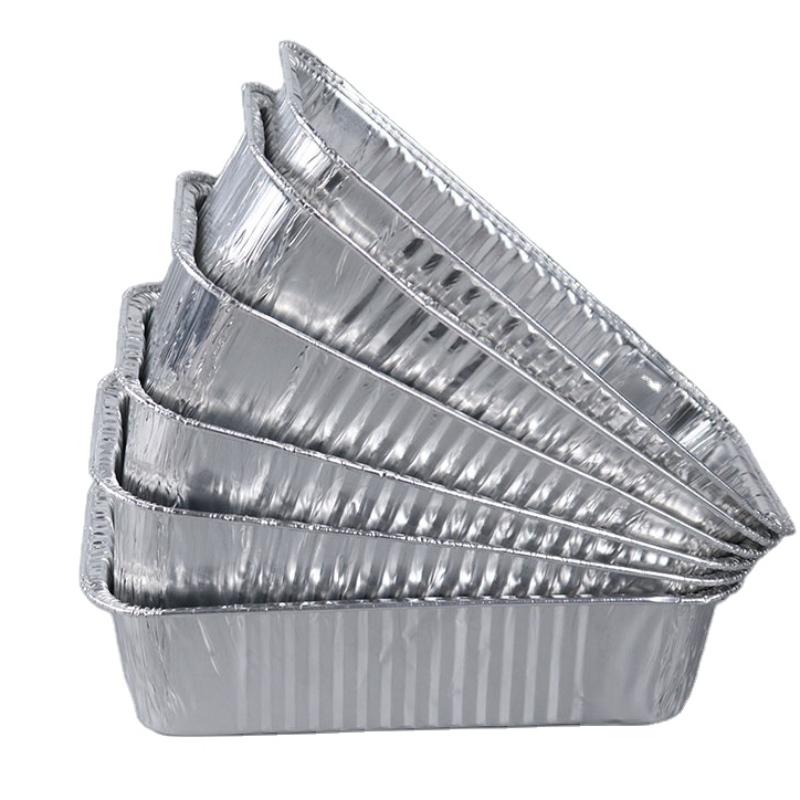 Lebensmittelbehälter Aluminiumfolie mit Lid biologisch abbaubarer Mikrowellenaluminiumsfolie Mitnehmen Lebensmittelbehälter Lunchbox