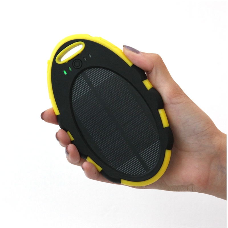 Tragbare Solar Power Bank 4000mAh Mobiles Solarenergieladegerät Dual USB Ports