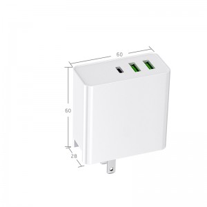 65W PD USB Typ C Stromversorgung Multi Port Wandladegerät