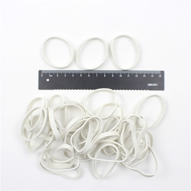 Anpassbarer Durchmesser 38 mm weiß verbreitertes Gummiband mit hoher Elastizität und Alterungsbeständigkeit für den Direktvertrieb von Bürokultur- und Bildungsfabriken