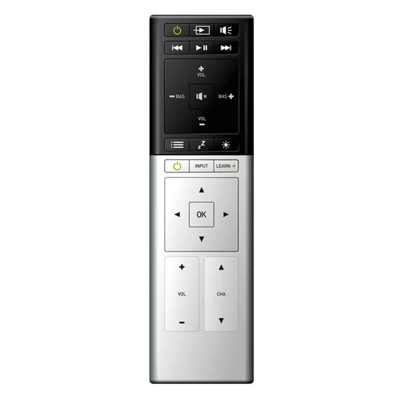 Hochwertige OEM IR \/ RF-Universalfernbedienung in Aluminiumoptik für LG TV \/ Set-Top-Box