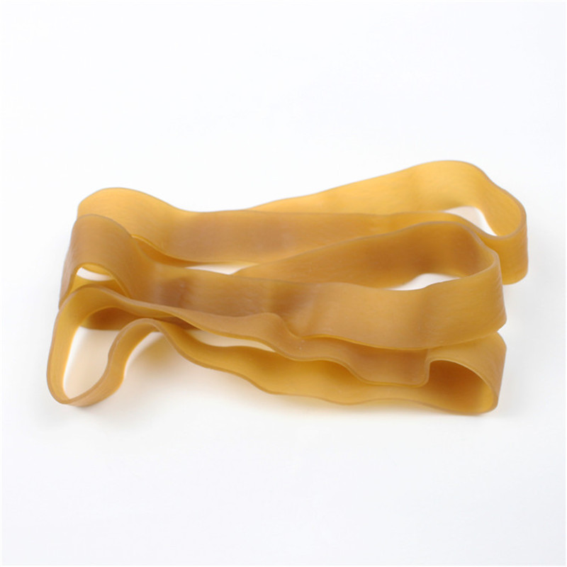Hersteller kundenspezifisch verlängerte und verbreiterte Gummibänder gelb transparent hohe Elastizität nicht leicht zu brechen Industrie übergroße Gummibänder