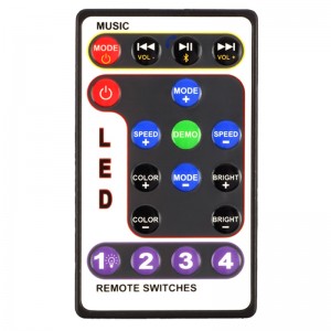 Heißer Verkauf niedrigerer Preis drahtlose multifunktionale Bluetooth RF-Fernbedienung LED-Licht Fernbedienung