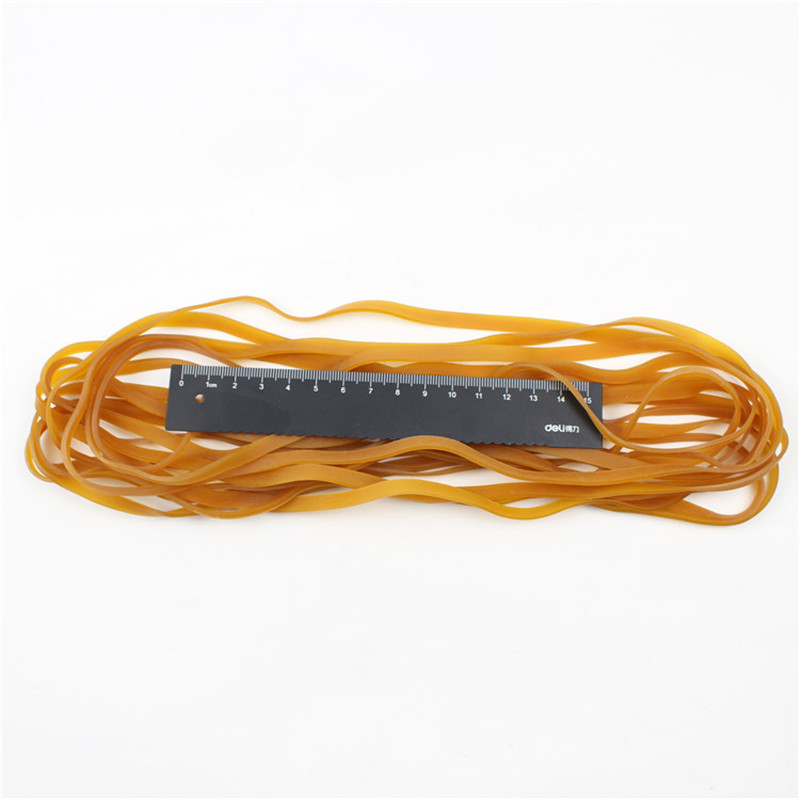 Hersteller benutzerdefinierte verlängerte und verbreiterte Gummibänder gelb transparent hohe Elastizität nicht leicht über Größe Gummibänder zu brechen