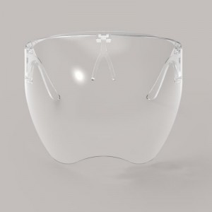 Anti-Spray-Sicherheitsausrüstung Kunststoff-Blocc-Gesichtsschutz mit Rahmen