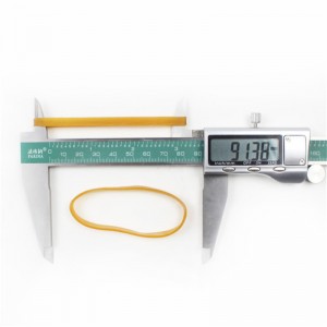 Hersteller kundenspezifisch verbreitertes gelbes transparentes hochtemperaturbeständigesnicht verschiebbares industrielles Gummiband