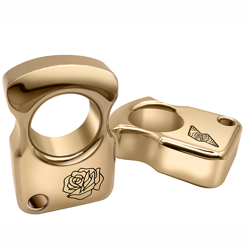 Auftragsverarbeitung Messing Finger Tiger EDC Fingerschnalle Verteidigung Finger Tiger Outdoor Broken Window Produkte
