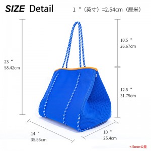 Hot Sale Mode Reise Schultergurte Tasche Frauen Pool Strandtaschen große breite Neopren-Einkaufstasche